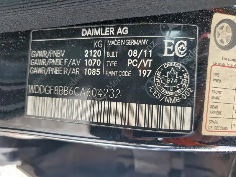 2012 MERCEDES-BENZ C 300 4MATIC  