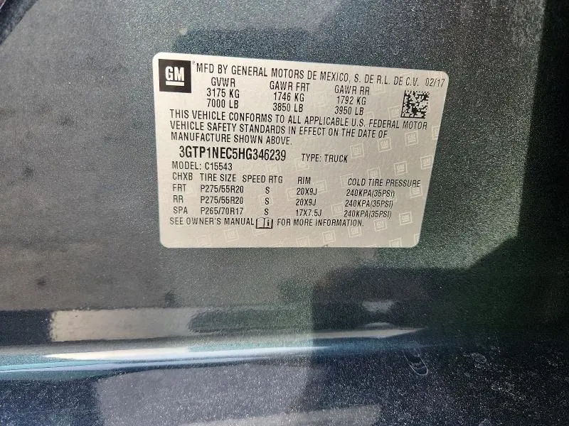 2017 GMC SIERRA C1500 SLT  