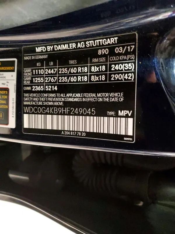 2017 MERCEDES-BENZ GLC 300 4MATIC  