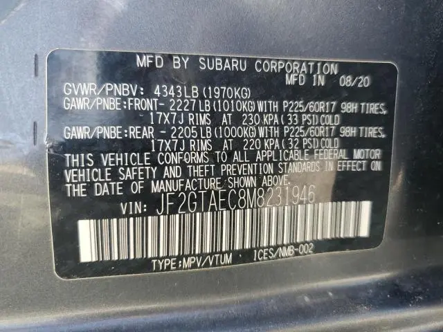 2021 SUBARU CROSSTREK PREMIUM  
