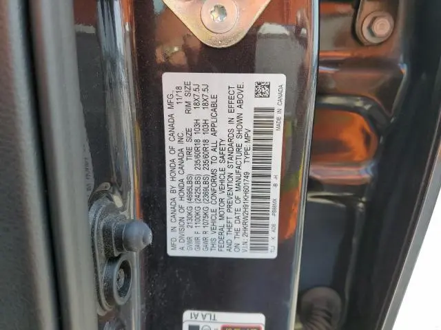 2019 HONDA CR-V TOURING  