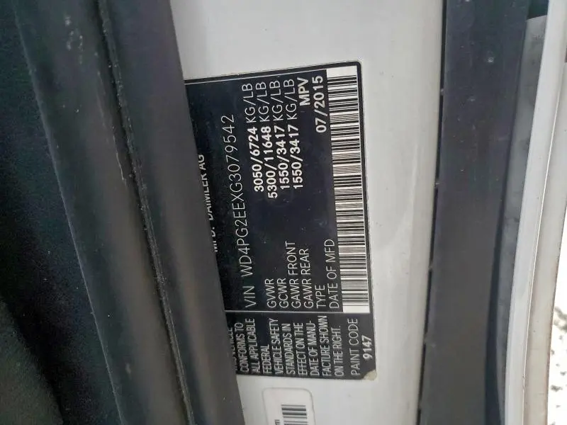 2016 MERCEDES-BENZ METRIS   