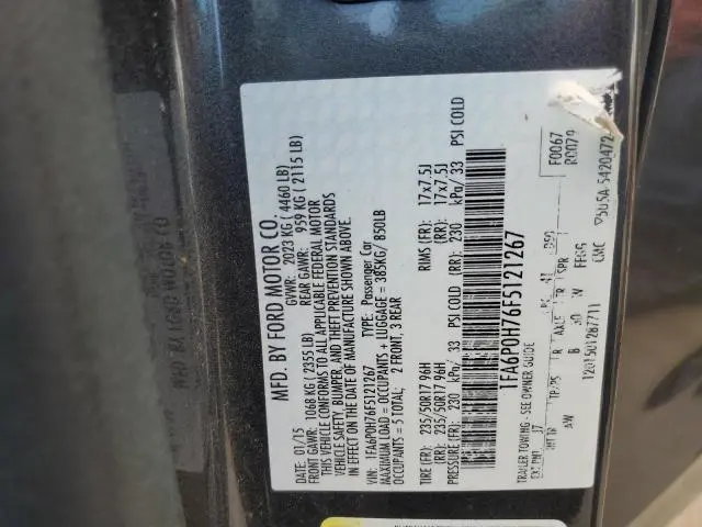 2015 FORD FUSION SE  