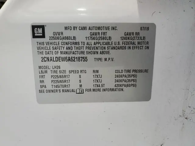 2010 CHEVROLET EQUINOX LT  