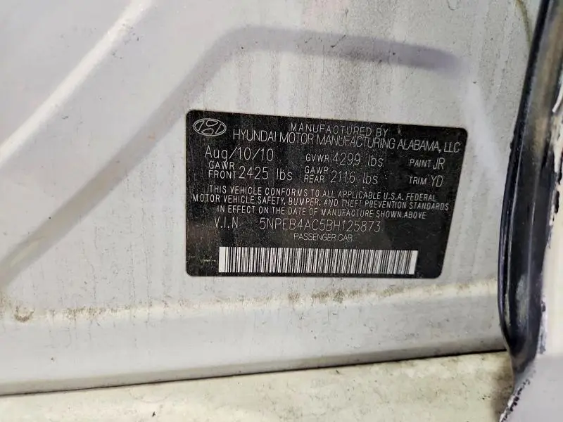 2011 HYUNDAI SONATA GLS  