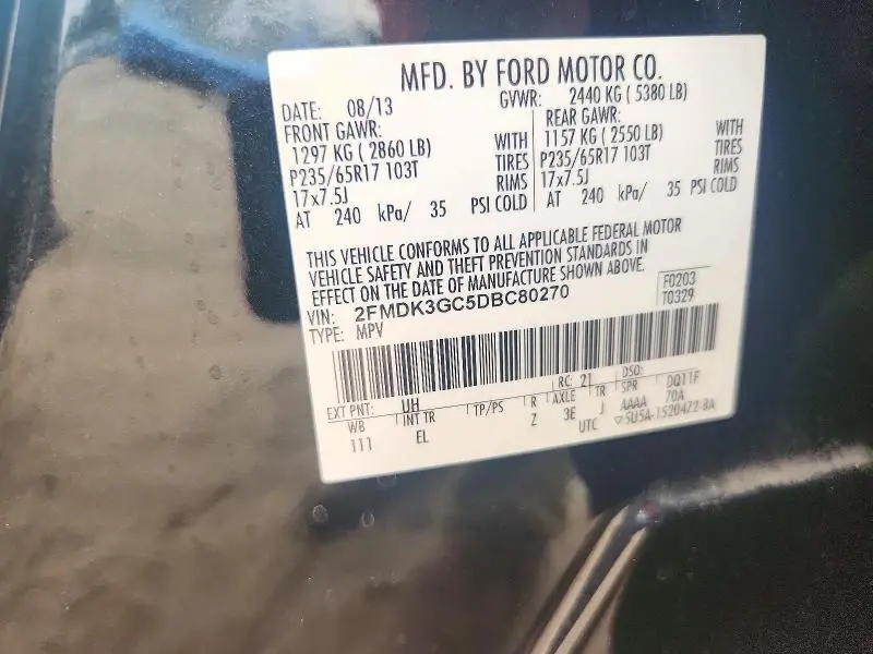 2013 FORD EDGE SE  