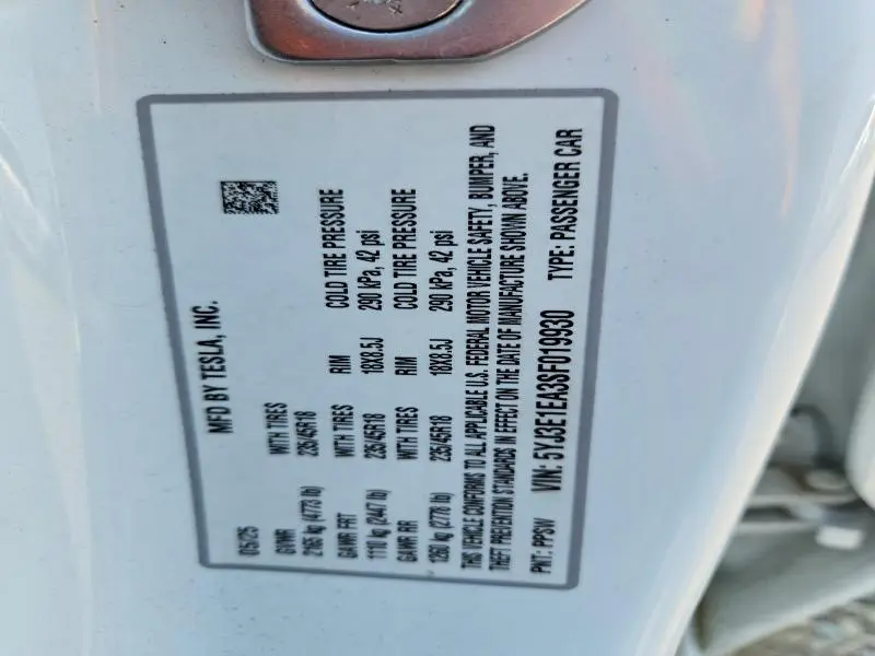 2025 TESLA MODEL 3   