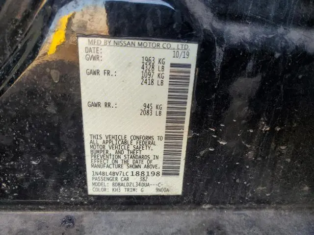 2020 NISSAN ALTIMA S  