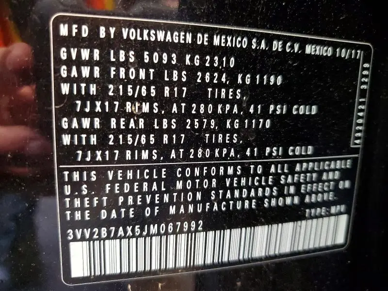 2018 VOLKSWAGEN TIGUAN SE  