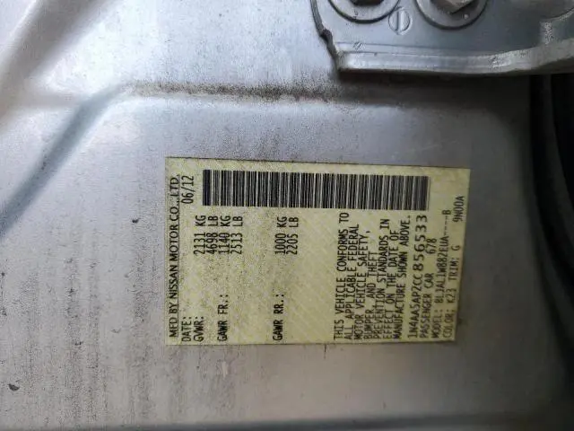 2012 NISSAN MAXIMA 3.5 S  