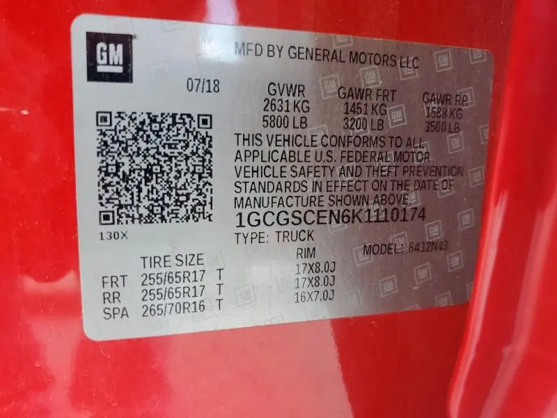 2019 CHEVROLET COLORADO LT  