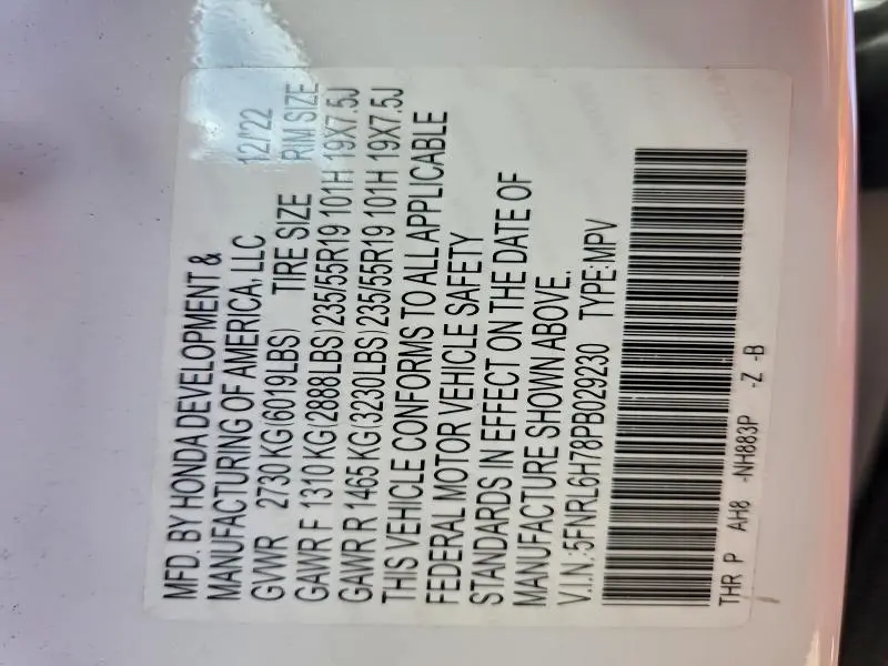 2023 HONDA ODYSSEY SPORT-L  