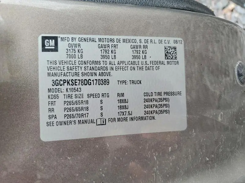 2013 CHEVROLET SILVERADO K1500 LT  