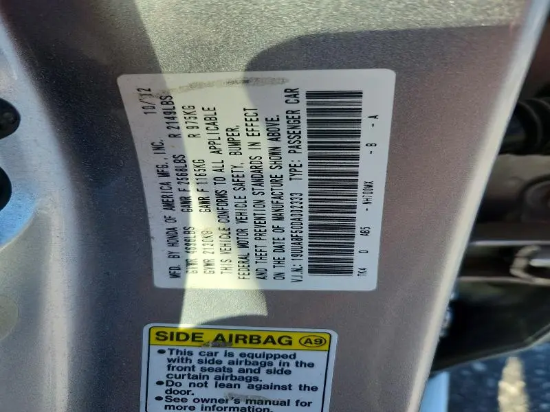 2013 ACURA TL TECH  