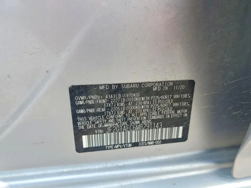 2021 SUBARU CROSSTREK PREMIUM  