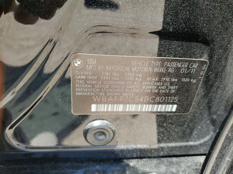 2011 BMW 535 I  