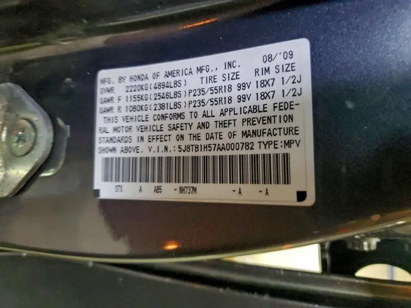 2010 ACURA RDX TECHNOLOGY  