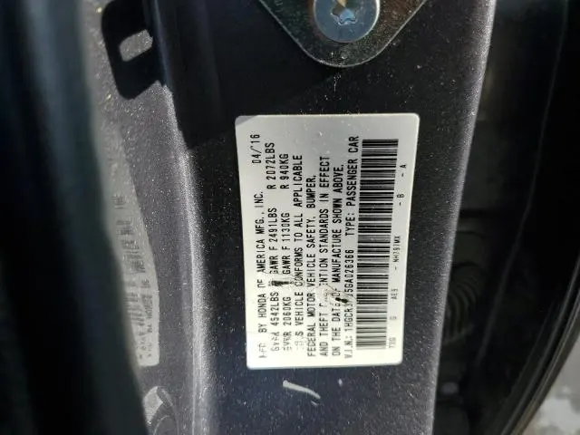 2016 HONDA ACCORD TOURING