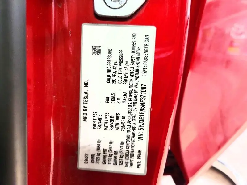 2022 TESLA MODEL 3   