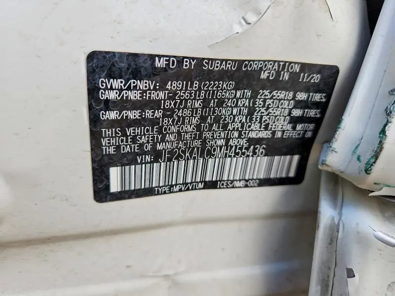 2021 SUBARU FORESTER SPORT  