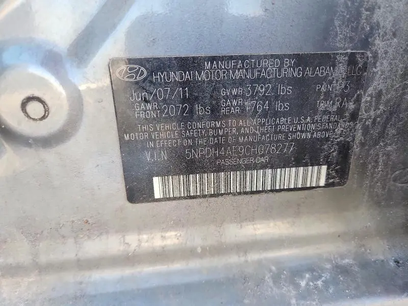 2012 HYUNDAI ELANTRA GLS  