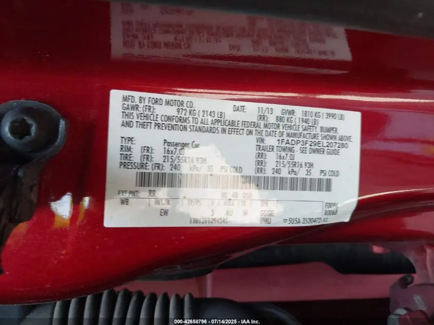 2014 FORD FOCUS SE