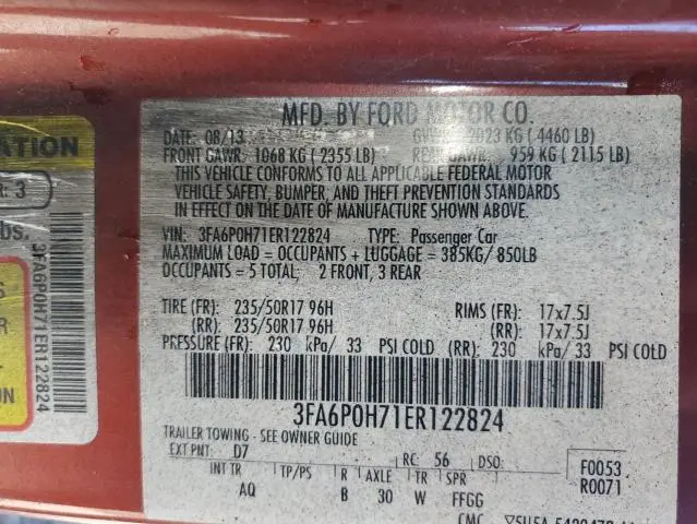 2014 FORD FUSION SE  