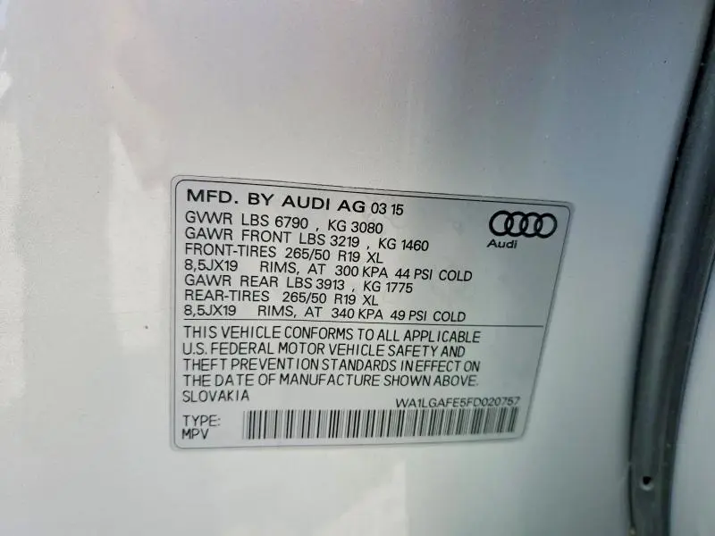 2015 AUDI Q7 PREMIUM PLUS  