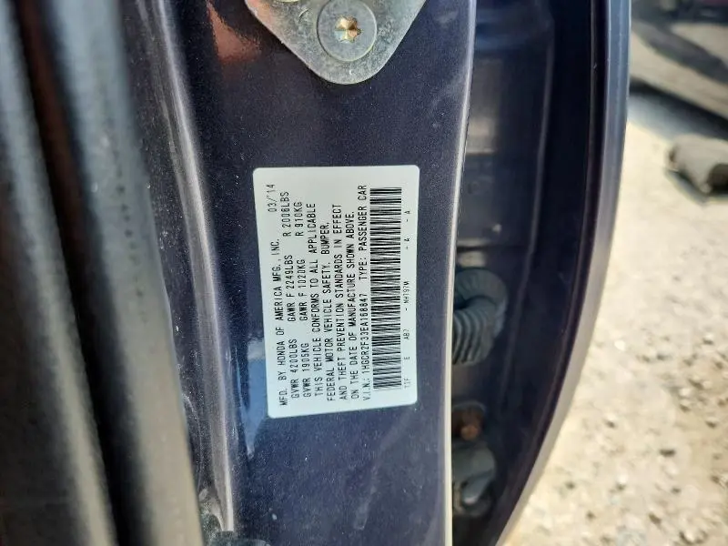 2014 HONDA ACCORD LX  