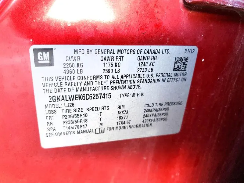 2012 GMC TERRAIN SLT  