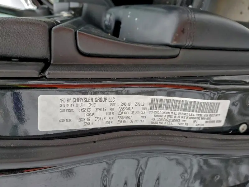 2012 JEEP GRAND CHEROKEE LAREDO  