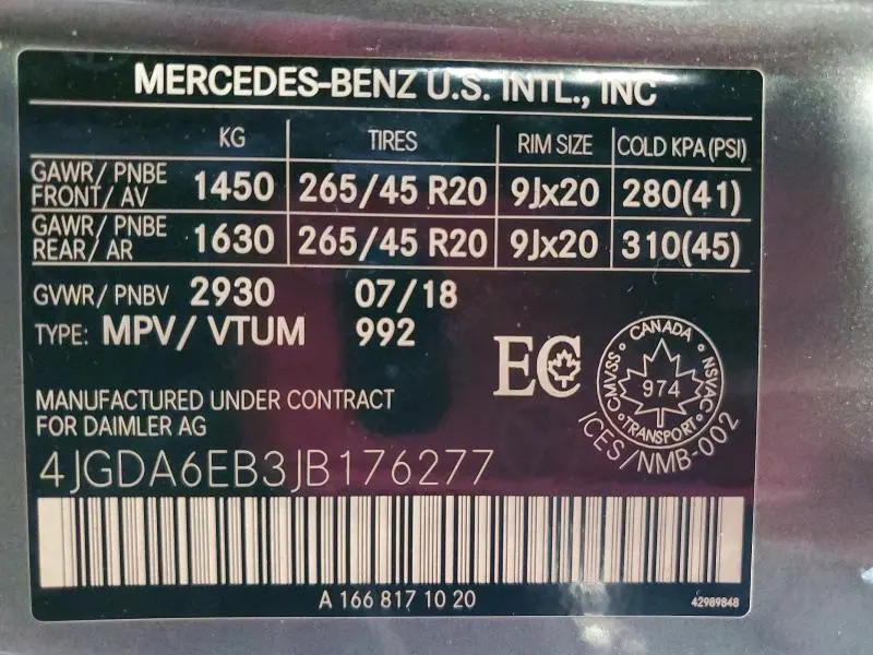 2018 MERCEDES-BENZ GLE 43 AMG  