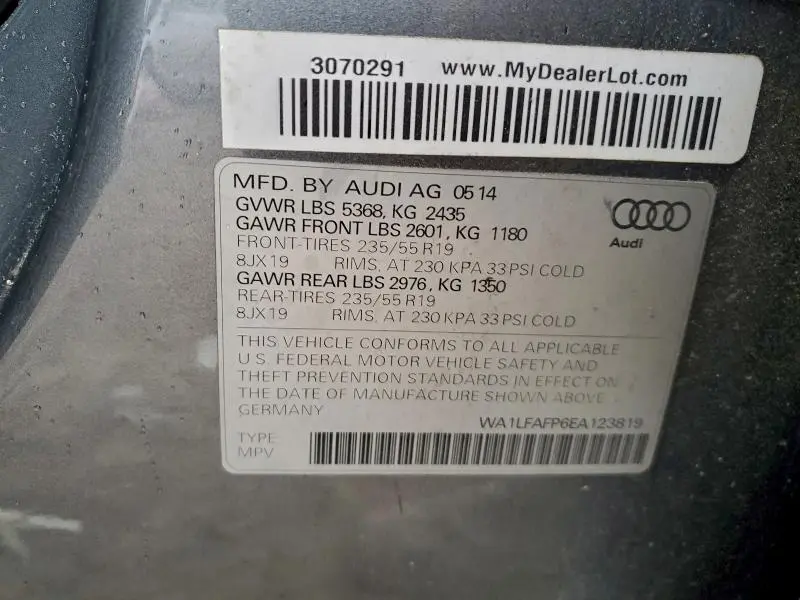 2014 AUDI Q5 PREMIUM PLUS  