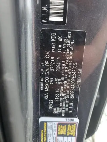 2023 KIA FORTE LX  