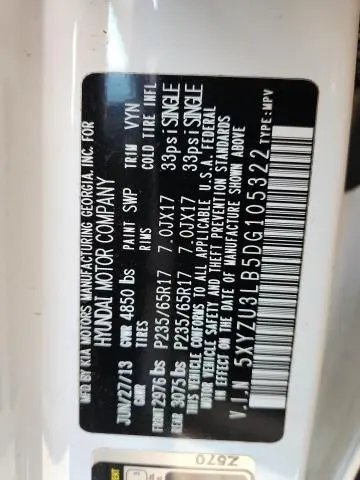 2013 HYUNDAI SANTA FE SPORT   