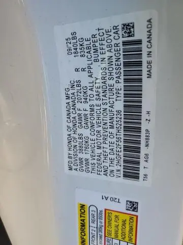 2026 HONDA CIVIC SPORT  