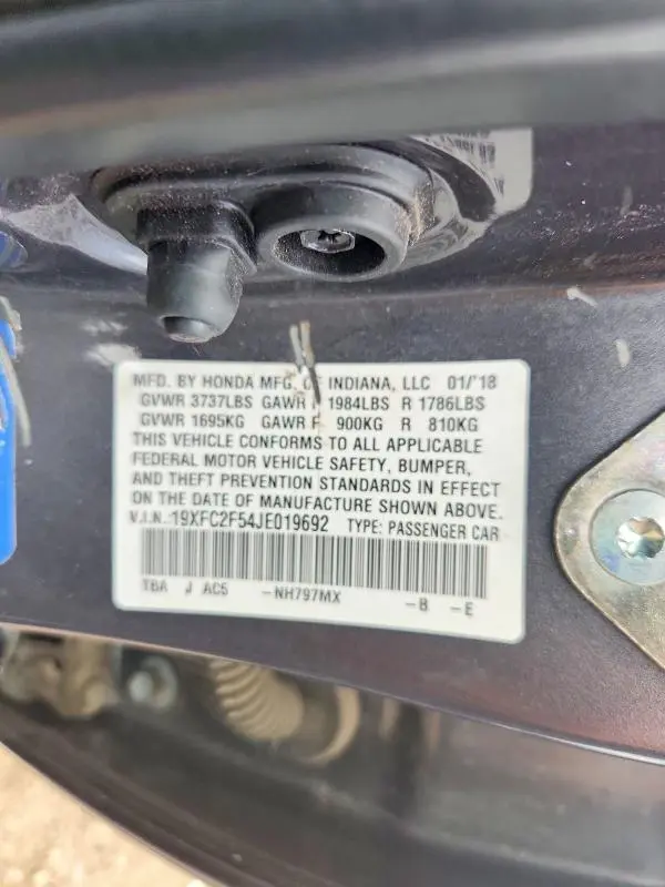 2018 HONDA CIVIC LX  