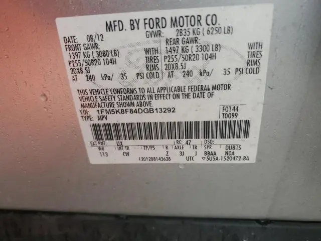 2013 FORD EXPLORER LIMITED  