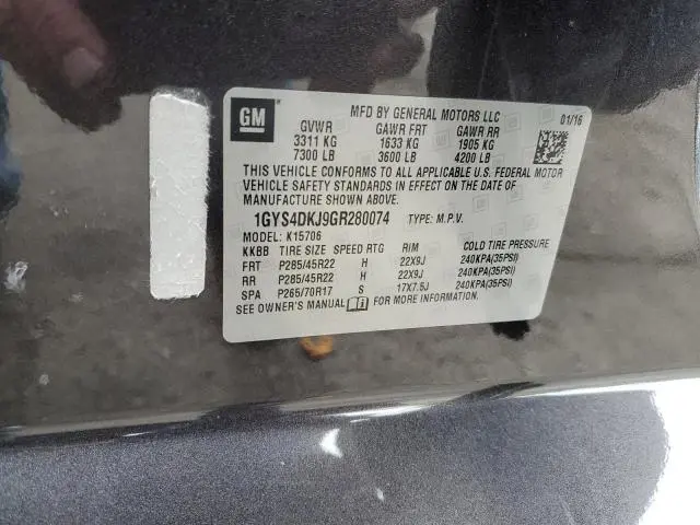 2016 CADILLAC ESCALADE PLATINUM  