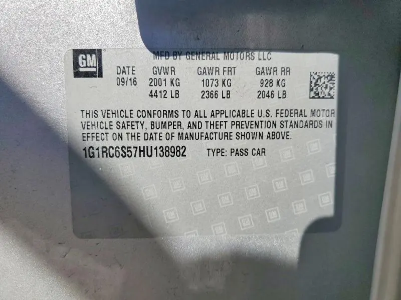 2017 CHEVROLET VOLT LT  