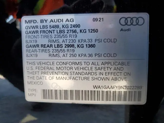 2022 AUDI Q5 PREMIUM 45  