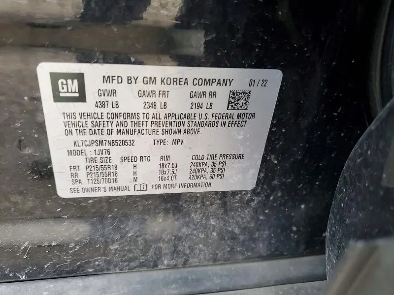 2022 CHEVROLET TRAX 1LT  