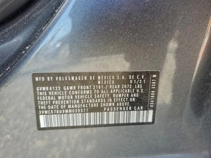 2021 VOLKSWAGEN JETTA S  