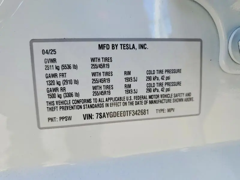 2026 TESLA MODEL Y   