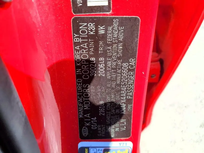 2014 KIA FORTE EX  