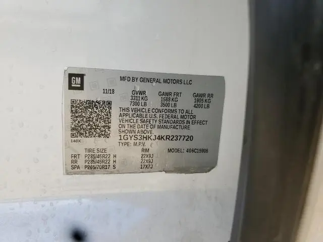 2019 CADILLAC ESCALADE ESV LUXURY  