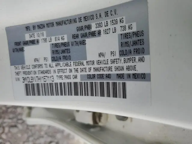 2017 TOYOTA YARIS IA   