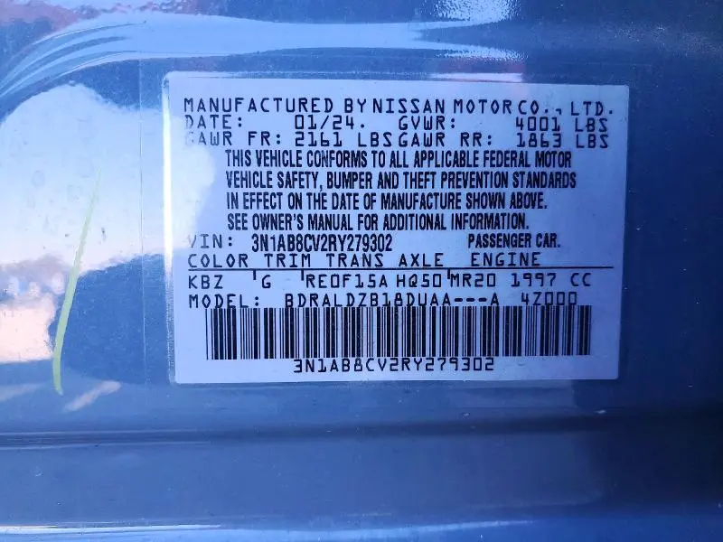 2024 NISSAN SENTRA SV  