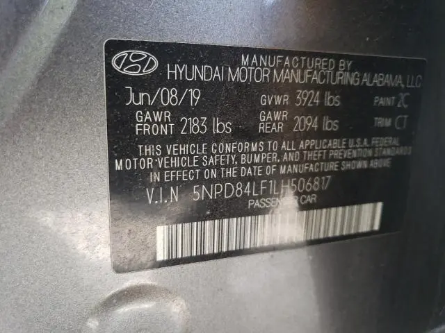 2020 HYUNDAI ELANTRA SEL  