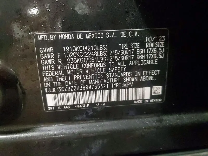 2024 HONDA HR-V LX  